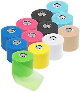 Cannon Sports Pre Wrap 12 Pack, 30 Yards Each Roll, Athletic Tape Wraps, Assorted Colors