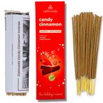 Candy Cinnamon Incense Stick Holiday - Incense (80 Scent Sticks) Spicy, Creamy Vanilla and Flavorful Incense | Charcoal Free, Made from Upcycled Flowers | Encens en Baton