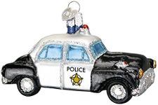 Old World Christmas Ornaments: Police Officer Gifts Glass Blown Ornaments for Christmas Tree, Police Car