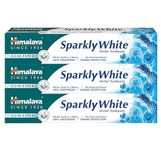 Himalaya Herbals “Sparkly White” Herbal Toothpaste * Whiter Teeth in 2 Weeks * with Advanced Plaque Removal, Chemical Free, Vegan Friendly, Anti-inflammatory 12-Hour Germ Protection 75ml (3-Pack)