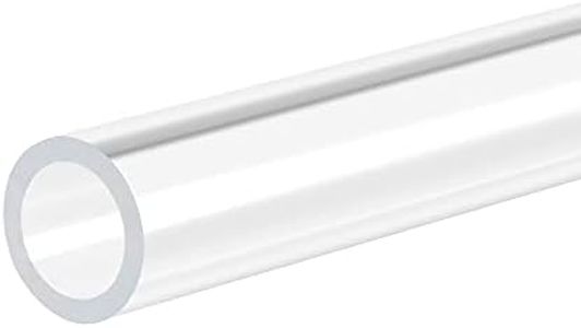 MECCANIXITY Acrylic Pipe Rigid Round Tube Clear 12mm(1/2") ID 16mm(5/8") OD 305mm(12") for Lamps and Lanterns,Water Cooling System 2pcs
