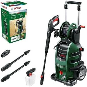 Bosch 2200W Electric High Pressure Washer Cleaner 2175 PSI, Induction Motor, 4 Cylinder Pump, Rotary & Variable Fan Lance, 8m Hose, Self Priming Capable,On-Board Accessory Storage, AdvancedAquatak 150