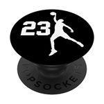 Number #23 White Black Basketball Player PopSockets Swappable PopGrip