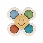 Itzy Ritzy Fidget Toy with Sensory Poppers & Suction Cup; Fidget Toy Sticks to Highchairs, Tables or Tubs While Spinning & Engaging Baby with 4 Textured Poppers, Smile