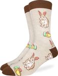 Good Luck Sock Men's Easter Bunny Eggs Socks, Adult