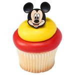 24 Mickey Mouse Cupcake Rings Toppers