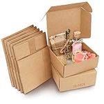 Kurtzy Brown Kraft Gift Boxes (20 Pack) - Small Cardboard Boxes for Gifts/Wedding Favours - Empty Party Favour Boxes with Lids - 12x12x5cm/5x5x2 Inches