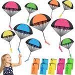 BBjinronjy Children's Parachute Toy, Pack of 10 Parachute Toy, Hand Throw, Army Men Parachute Toy, Exciting Outdoor Flight Toy for Children and Adults, Airland Heroes