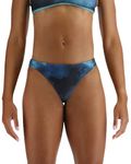 TYR Women's Durafast Elite Mini Bikini Swimsuit Bottom Separates, Teal/Multi, Medium