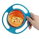 Universal Gyro Bowl Anti Spill Bowl Smooth 360 Degrees Dining Entertaining, Bowls, Bowl Sets,Toddler Bowls, Gyro Bowl, Non Spill Feeding Toddler, 360 Rotation Gyroscopic Bowl for Baby Kids(1Pcs, Blue)