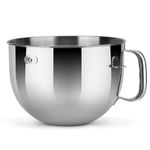 Stainless Steel Lift Bowl Compatible with Kitchenaid 6-qt. Mixing Bowl with Ergonomic Handle