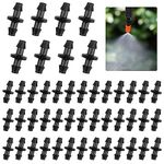 SIYINGSAERY 200PCS Drip Irrigation Fittings Kit Drip Irrigation Barbed Connectors Drip Irrigation Joint Straight-Through Automatic Watering System Drip for 4/7 Inch Hoses Connections for Garden Lawn