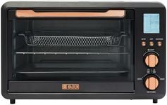 Haden Countertop 6 Slice Toaster Oven Air Fryer Combo for Kitchen, Black/Copper