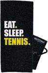 Tennis Towel | Eat Sleep Tennis Towel | Embroidered Tennis Towels for Men | Custom Tennis Towels for Women | Tennis Court Accessory | Tennis Gifts