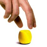 Boompods Zero Mini Portable Bluetooth Speaker - Wireless Speakers, IPX6 Waterproof, 5 Hr Playtime, Small Outdoor Speaker with Microphone & Dual Pairing Option, for Shower, Travel, & iPhone, Yellow