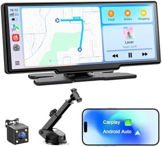 Avylet 8.1" Wireless Car Stereo for Apple Carplay & Android Auto, Portable Carplay Screen for Car, Reversing Backup Camera, OTA Upgrade, GPS Navigation/Voice Control/Mirror Link/Bluetooth/AUX/FM