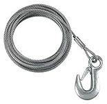 Fulton WC325 0100 Winch Cable with Hook, 3/16 inch x 25 Foot