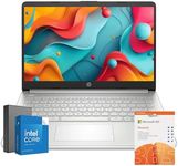 HP Newest 14" Brilliant Silver Laptop | Thin, Lightweight, & Powerful | 8GB RAM | 512GB External Storage | 64GB Onboard | Free AI Enabled Microsoft 365 | Intel Pentium Core | Windows 11 Copilot