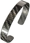 Aviacompositi-Carbonikon Men's Ultra Shiny Carbon Fibre Bracelet Width 10mm, 17 centimeters, Carbon fibre