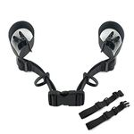 Ikerall 2 Pcs Adjustable Backpack Sternum Straps Chest Belt Hardness Strap with Anti-slip Fixed Clips and Quick Release Buckles for Camping Hiking Jogging