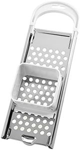 Manual Noodle Dumpling Pasta Spaetzle Maker Stainless Steel Porous Non-slip Handle Noodle Shaving Machine Drag Without Any Difficulties Cooking Gadgets Perfect Kitchen Accessories for House Cooking (White)