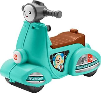 Fisher-Price Laugh & Learn Toddler Ride-On Toy, Smart Stages Cruise Along Scooter with Lights Music and Learning for Ages 1 Year and Up