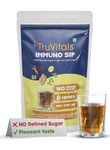 Truvitals 100% Ayurvedic Immuno Sip-Instant Kadha for Kids with NO Refined Sugar (30 days Pack)| Provides Instant Relief from Cough, Cold & Sore Throat | Natural Immunity Booster with 8 herbs-(120gm)