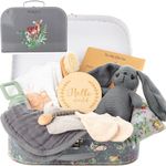 Newborn Baby Gift Set Hamper UK Company Little White Deer Neutral Boys Girls Organic (Large Mixed Gift Set)