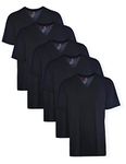 Hanes Big Men's Tall Tagless ComfortSoft V-Neck Undershirt 3-Pack, Black, 3X-Large