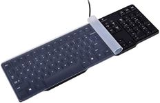 Universal Clear Waterproof Anti-Dust Silicone Keyboard Protector Cover Skin for Standard Size PC Computer Desktop Keyboards (Size: 17.52" x 5.51")