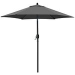 Sunnyglade 7.5' Patio Umbrella Outdoor Table Market Umbrella with Push Button Tilt/Crank, 6 Ribs