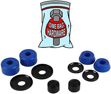 Dime Bag Hardware Skateboard Truck Rebuild Kit Bushings Washers Pivot Cups for 2 Trucks (88A Blue)