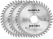 Gunpla 3 Pieces 115mm Circular Saw Blade TCT Wood Cutter Alloy Steel 40 Teeth Carbide Finishing Saws for Woodworking Wood Saw 7/8 inch Arbor 22.23mm