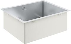 GROHE K700 - Kitchen Sink Top Mount or Flush Mount 1 Bowl 50 x 40 x 20 cm (Included: Waste Kit, Basket Strainer Waste, Mounting set), Sink Dimensions 55 x 45 cm, Stainless Steel, 31726SD0