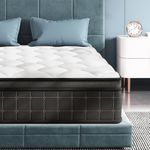 ELEMUSE Firm Mattress King 10.6 inch, 5FT Memory Foam Pocket Sprung, Firm Hybrid Mattress King Bed, Zoned Coil Orthopedic with OEKO-TEX Certified(150x200x27cm)