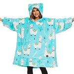 THREE POODLE Wearable Blanket Hoodie, Oversized Sherpa Hooded Blanket Sweatshirt for Adults Women Men Kids, Extremely Cozy, Warm, Soft and Fuzzy Hoodie Blanket