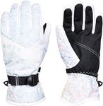 Roxy Women's Jetty Insulated Snowboard/Ski Gloves, Bright White Splash (Wbb3), Medium