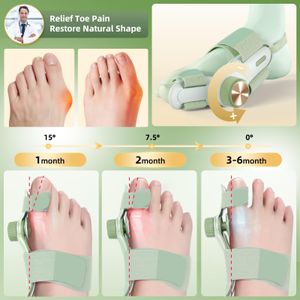 TENICORE Bunion Corrector – Adjustable Big Toe Straightener with 3 Angle Plates, 1pc
