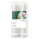 Bonsenkitchen Vacuum Sealer Rolls Bags, 2 Packs 28 cm x 600 cm Storage Bags (Total 12 m), BPA Free, Durable Commercial Customized Size for Food Storage and Sous Vide Cooking (VB3207)
