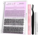 VEYESBEAUTY Lash Extension Kit One More+ Lash Clusters Kit Lash Extension Kit wispy lash clusters Mixed Length Eyelash Extension Kit (Xpertvolume kit, 5-18mm)