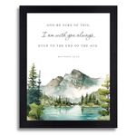 Interio Crafts Bible Verse Wall Frame - Jesus Quotes Wall Framed Poster - Christian Home Decor Item - Synthetic Wood, 13x10 Inches.