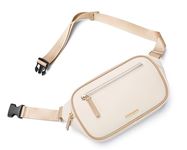 GOLF QUALITY Small Crossbody Bags for Women Trendy, Lightweight Fanny Pack for Women & Men, Mini Belt Bag, Waist Bag with Adjustable Strap for Running Workout Traveling Strap Hiking Apricot