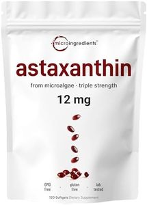 Micro Ingredients Astaxanthin 12mg, 120 Softgels, 4 Month Supply | Premium Astaxanthin Antioxidant Supplements | Fresh Microalgae Source | Supports Eye, Joint, & Internal Circulation Health