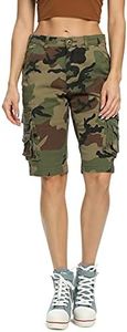OCHENTA Womens Casual Cargo Shorts Camouflage Army Fatigue Work Outdoor Summer Shorts for Women Camo 29 10