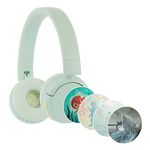 BuddyPhones POP Fun Bluetooth Volume Limiting Kids Headphones, SafeAudio 85/94dB Listening Mode, 24 Hrs Battery Life, Wireless On Ear Foldable Headphones for Children with Microphone, Green