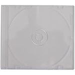 5x CD/DVD Slimline Jewel 5.2mm Cases for 1 Disc With Clear Tray (Pack of 5)