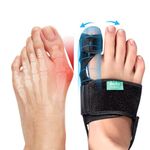 Welnove Bunion Corrector Women & Men Big Toe: 1 Pair Bunion Splint Brace for Pain Relief - Adjustable Bunion Correction with Soft Gel - Toe Straightener with Non-slip Strap, Day Night Support