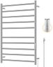Towel Warmer Rack, 10 Bar Heated Towel Racks for Bathroom, Electric Hot Towel Rack with Build-in Timer, Stainless Steel, Fast Heating, Plug-in, Brushed Nickel