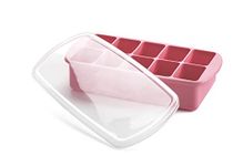 melii Silicone Baby Food Freezer Tray with Lid - Pink