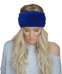 Gamins Gadgets® Soft Knot Woollen Knitted Warm Head Band Head Wrap Hairband Ear Warmer Hair Accessories for Winters Designer Headbands for Women & Men (Blue)